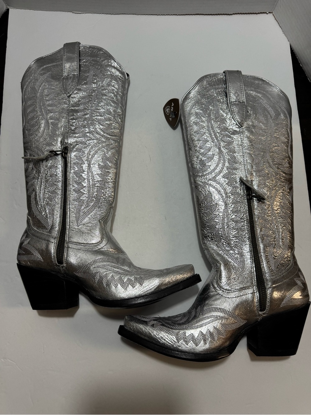 Ariat Casanova Silver Shine Women's Western Boots - Picture 13 of 15